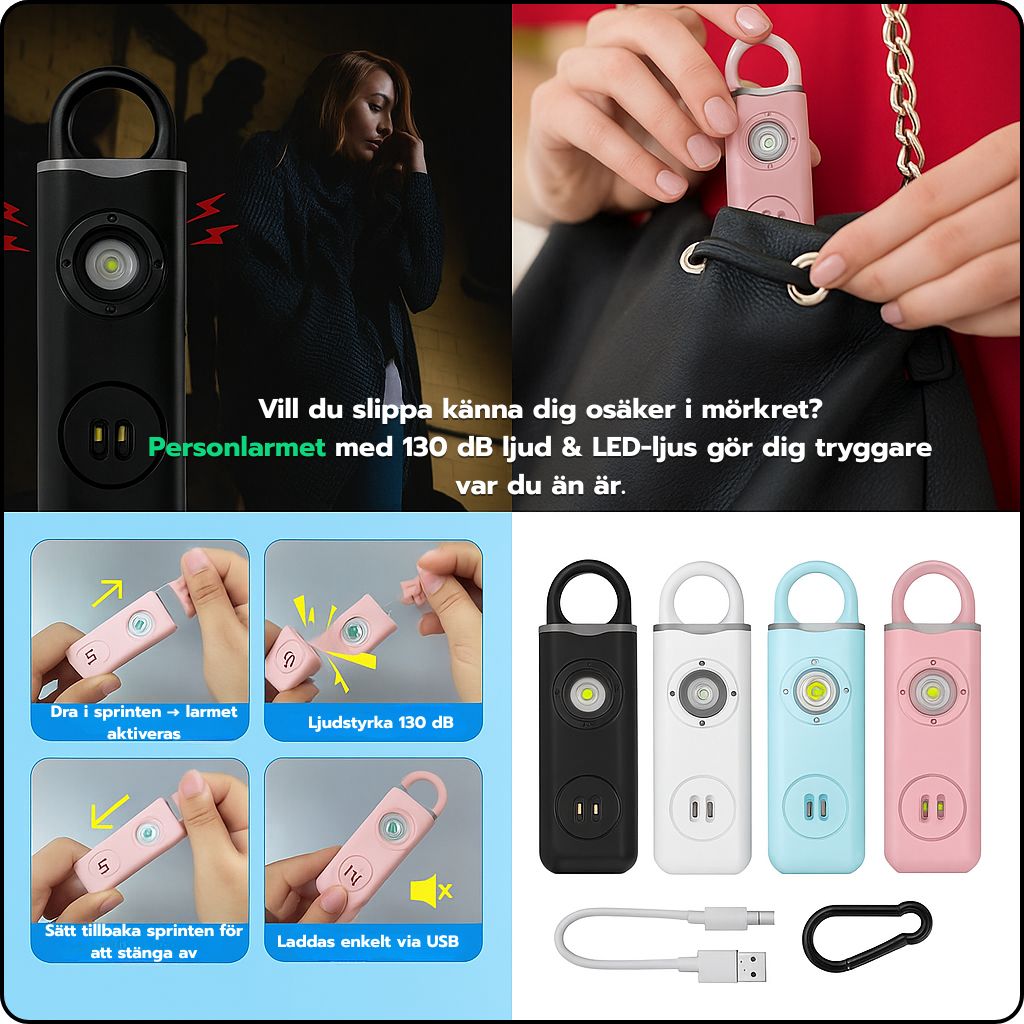 Personlarm 130 dB – USB-C
