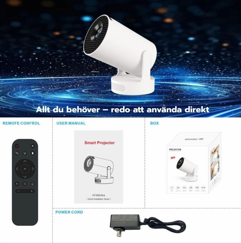 NovaBeam™ Smart Projektor – Gör vilket rum som helst till hemmabio