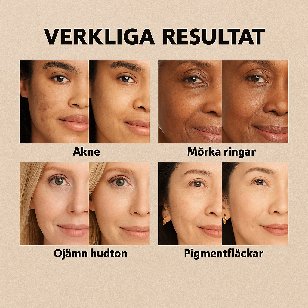 Färganpassande Foundation Stick – 2-i-1 med Borste | Naturlig & Lätt Finish