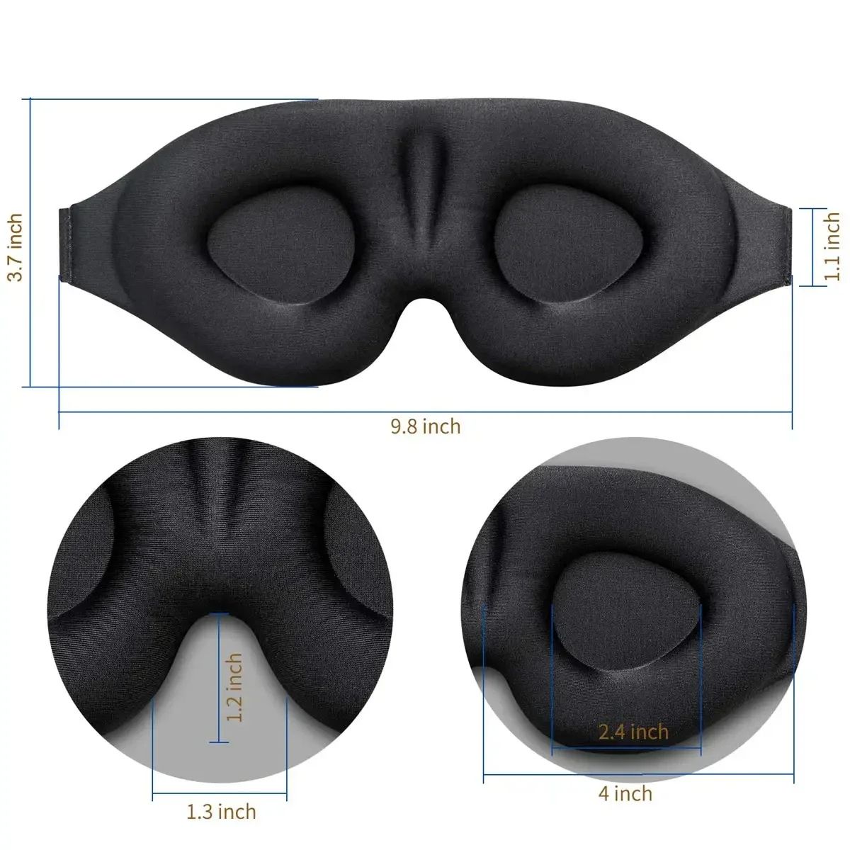 3D Formad Mörkläggningssovmask