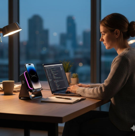 Trådlös laddstation med högtalare