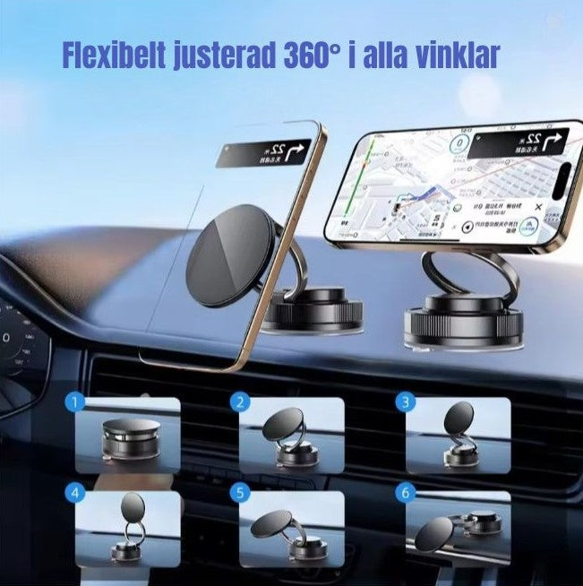 MagSafe ProGrip™ – Magnetiskt 360° Mobilfäste med Suction Lock