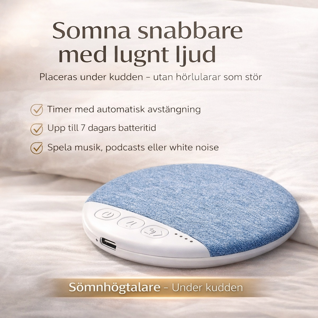 Sömnhögtalare™ – Under kudden