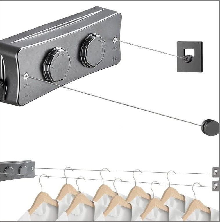 FlexLine™ – Utdragbar Torklina för Inomhus & Utomhus