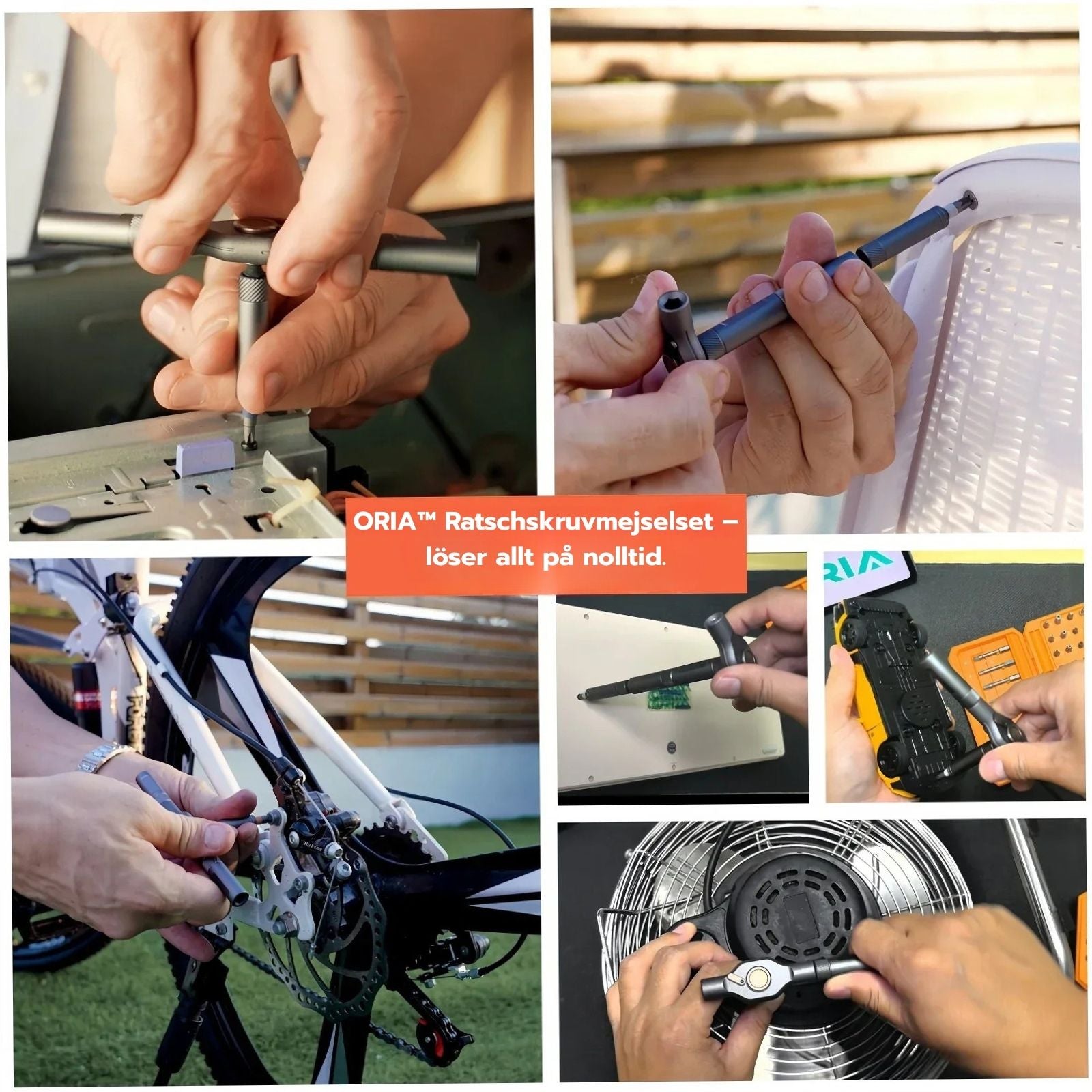 ORIA™ Ratschskruvmejselset – 42-i-1 precision och kraft i din hand