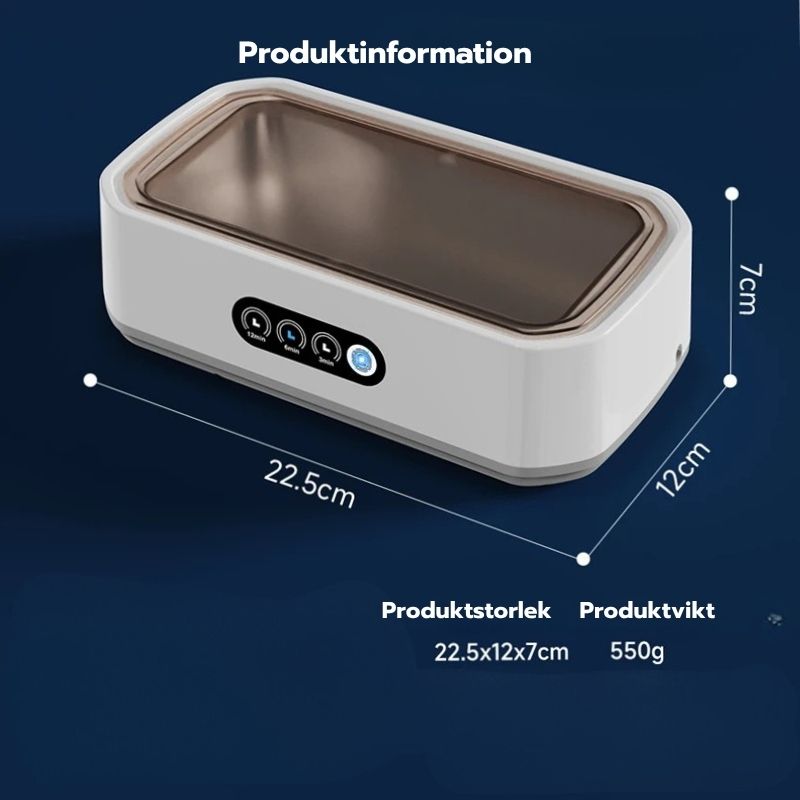 Xiaomi Ultrasonic Smyckes- & Glasögonrengörare 650ml – Vit
